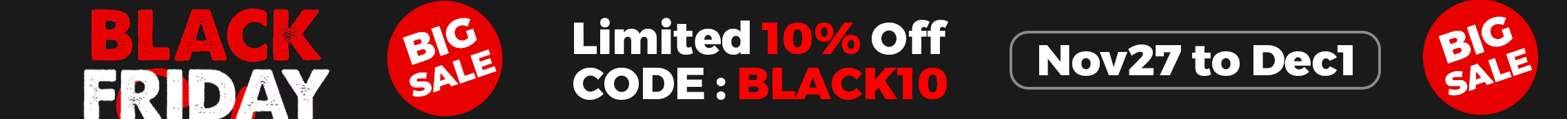 black friday sale 10% off