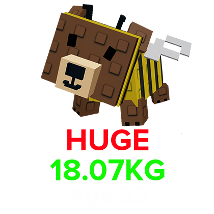 Grow a Garden Items All Server Bear Bee (HUGE) (18.07KG Age 23)
