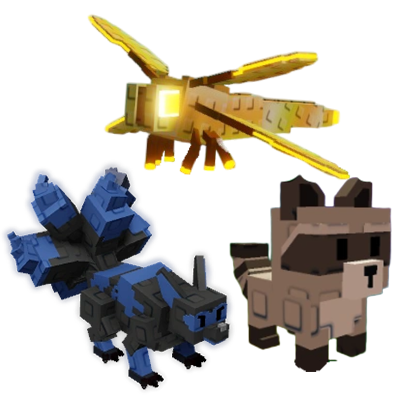 Corrupted Kitsune+ Raccoon + Dragonfly Bundle