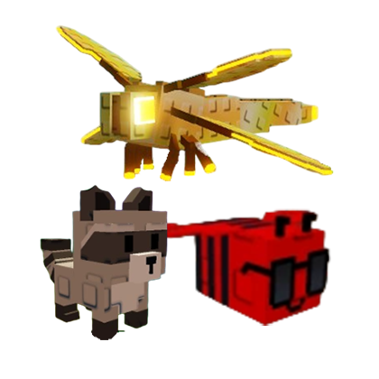 Dragonfly + Disco Bee + Raccoon Bundle