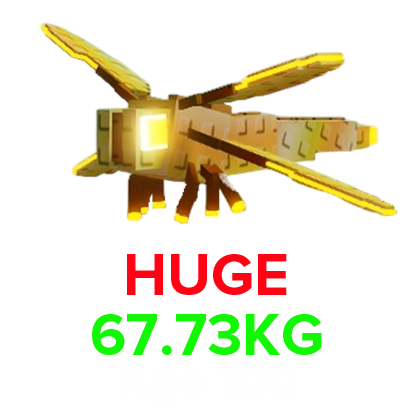 Grow a Garden Items All Server Mega Dragonfly (HUGE) (67.73KG Age 100)