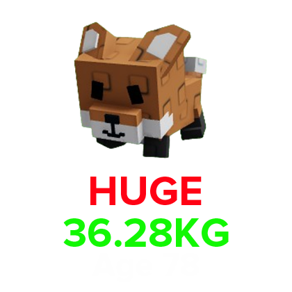 Grow a Garden Items All Server Mega Red Fox (HUGE) (36.28KG Age 78)