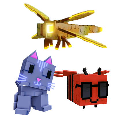 Moon Cat + Dragonfly + Disco Bee Bundle
